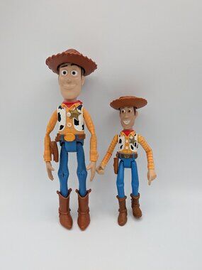 Disney Toy Story Woody Action Figure Lot Poseable Mattel Thinkway Toys Cowboy